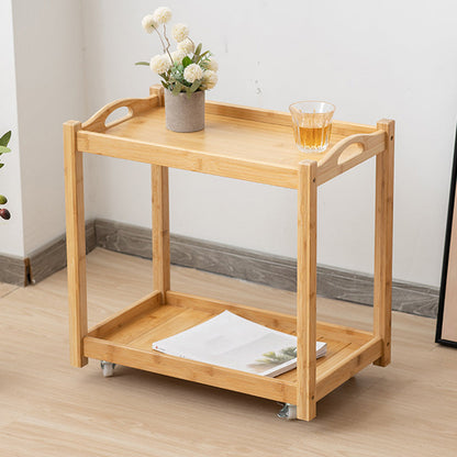 Contemporary Solid Wood with Shelf Rectangular Double Tier Side Table Natural Wood 1 Clearhalo 'Coffee & Accent Tables' 'End & Side Tables' 'end_side_tables' 'furn' 'furn_end_side_tables' 'Furniture' 'Living Room Furniture' 6489953