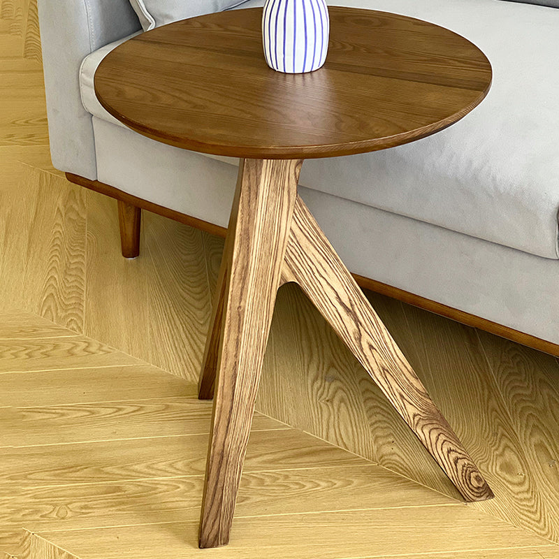 Skandinavische massive Holzendtisch -Ecktisch für Wohnzimmer