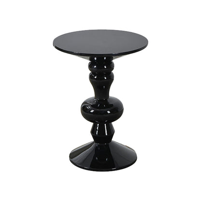 Contemporary End Table Wood Pedestal Round Living Room Side End Table Black 1 Clearhalo 'Coffee & Accent Tables' 'End & Side Tables' 'end_side_tables' 'furn' 'furn_end_side_tables' 'Furniture' 'Living Room Furniture' 6490120