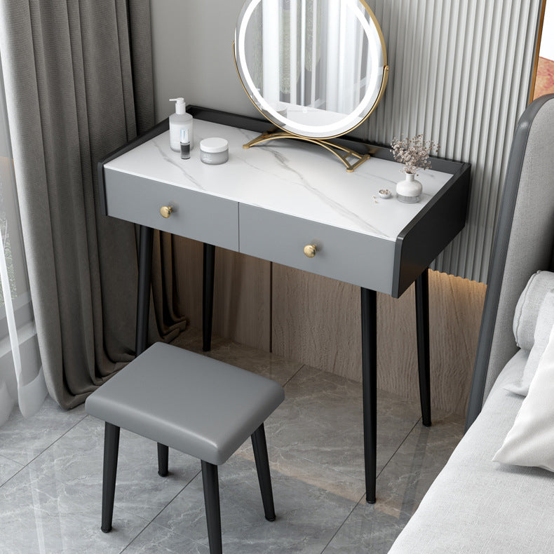 Hedendaagse stenen ijdelheid, opslaglade met ontlasting, zwart/wit