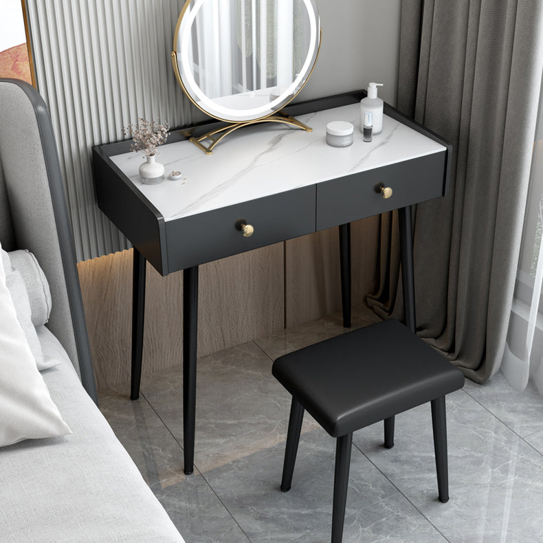 Hedendaagse stenen ijdelheid, opslaglade met ontlasting, zwart/wit