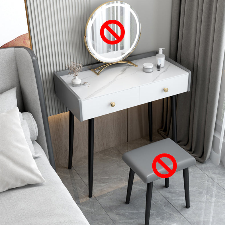 Hedendaagse stenen ijdelheid, opslaglade met ontlasting, zwart/wit