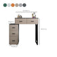 Mirrored Vanity Table and Stool Set 16.14" Wide Stone Top Vanity Desk
