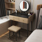 3 Drawers Make-up Vanity with Stool Stone Top Modern Dressing Table