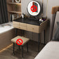 3 Drawers Make-up Vanity with Stool Stone Top Modern Dressing Table