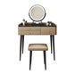 3 Drawers Make-up Vanity with Stool Stone Top Modern Dressing Table