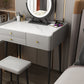 3 Drawers Make-up Vanity with Stool Stone Top Modern Dressing Table