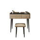 3 Drawers Make-up Vanity with Stool Stone Top Modern Dressing Table