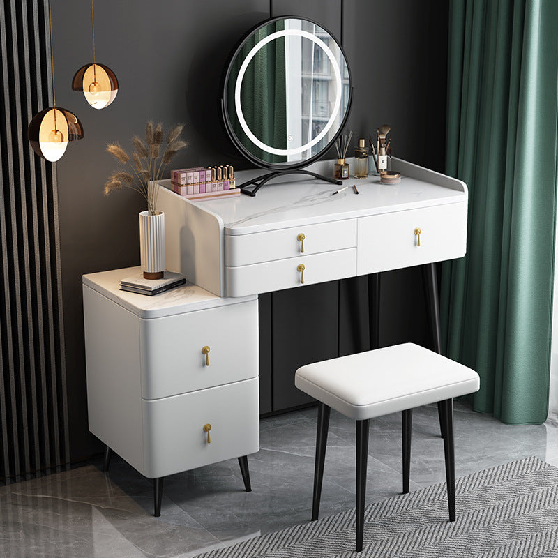 ベッドルームメイクアップバニティ31.50 "5つの引き出し付きの高モダンなドレッシングテーブル