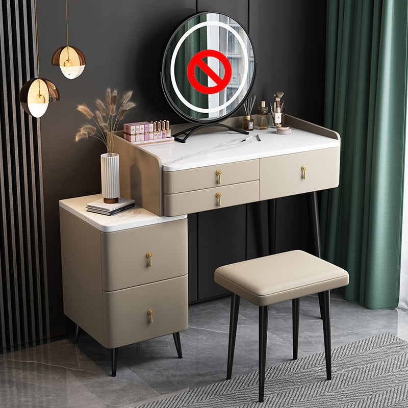 Bedroom Make-up Vanity 31.50" High Modern Dressing Table with 5 Drawers