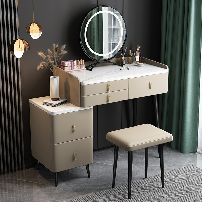 Bedroom Make-up Vanity 31.50" High Modern Dressing Table with 5 Drawers
