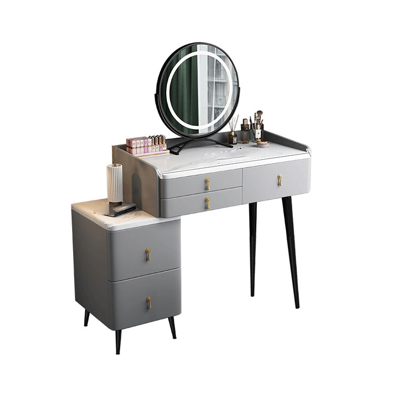 Trucco per il trucco della camera da letto 31,50 "tavolo da toeletta moderno con 5 cassetti