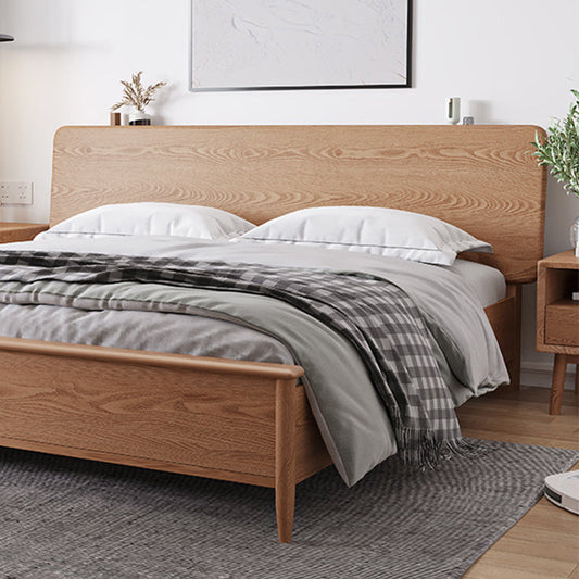 Contemporary Standard Bed Espresso Solid Wood Panel Bed with Headboard Clearhalo 'Bedroom Furniture' 'Beds' 'furn' 'furn_beds' 'Furniture' 6490258