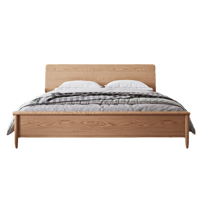 Contemporary Standard Bed Espresso Solid Wood Panel Bed with Headboard Clearhalo 'Bedroom Furniture' 'Beds' 'furn' 'furn_beds' 'Furniture' 6490259