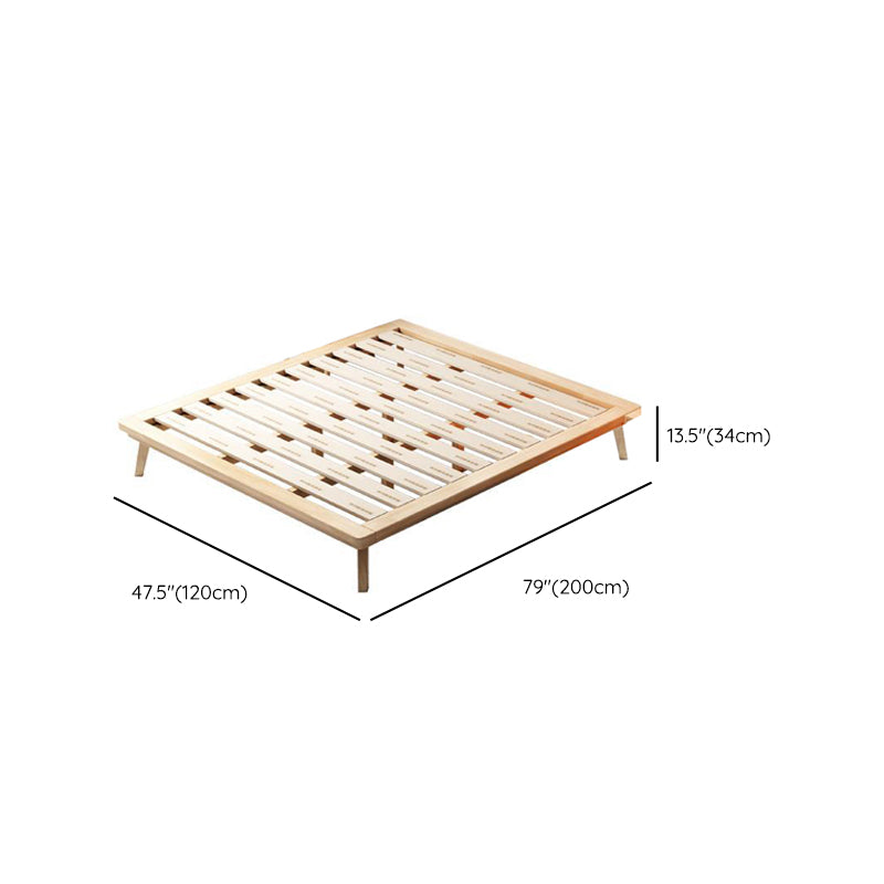 Natuurlijk platform bed vast hout platform bedframe in rubberwood