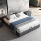Piattaforma grigia cornice letto a piattaforma contemporanea con portata