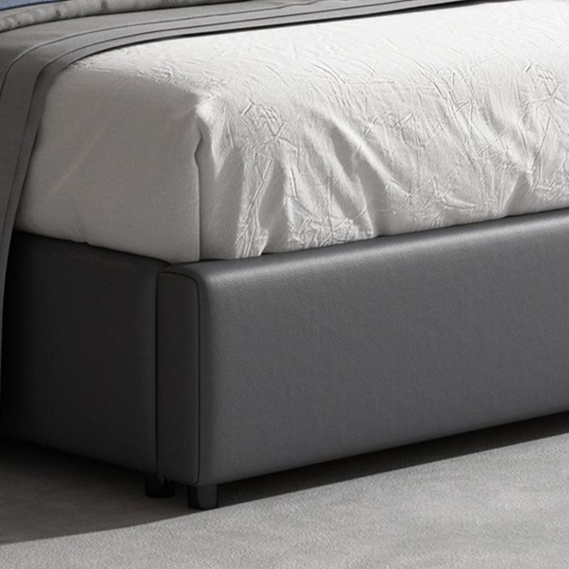 Piattaforma grigia cornice letto a piattaforma contemporanea con portata