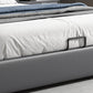 Piattaforma grigia cornice letto a piattaforma contemporanea con portata