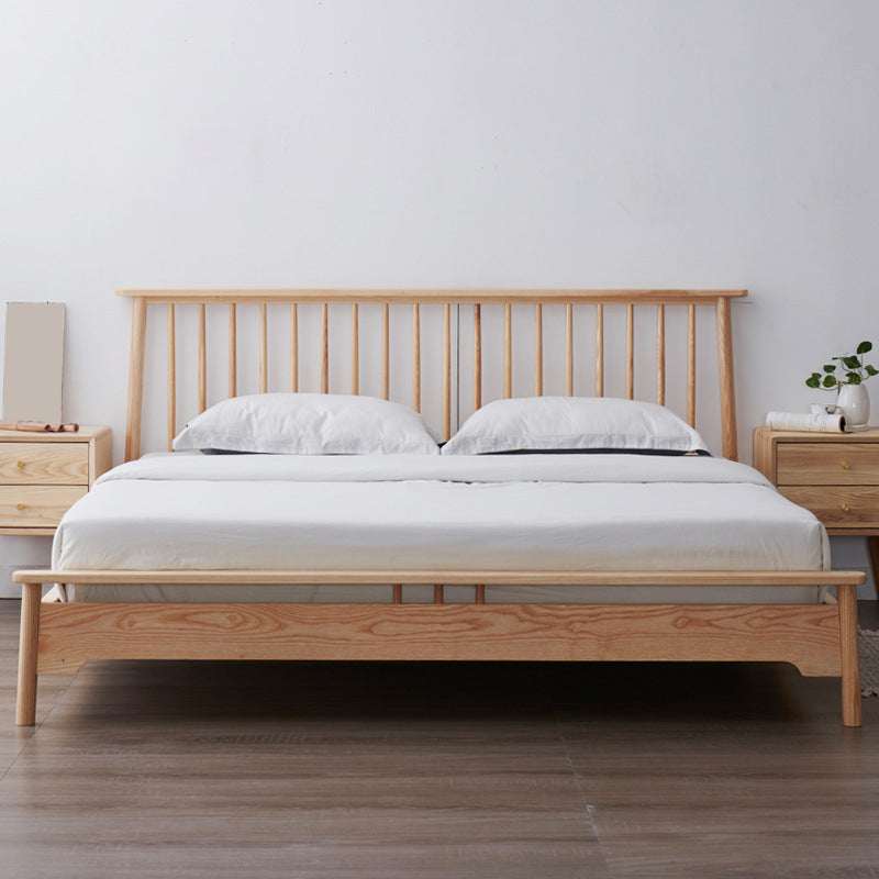 Letto a frammento aperto in legno massiccio letto standard di cenere contemporanea con gambe