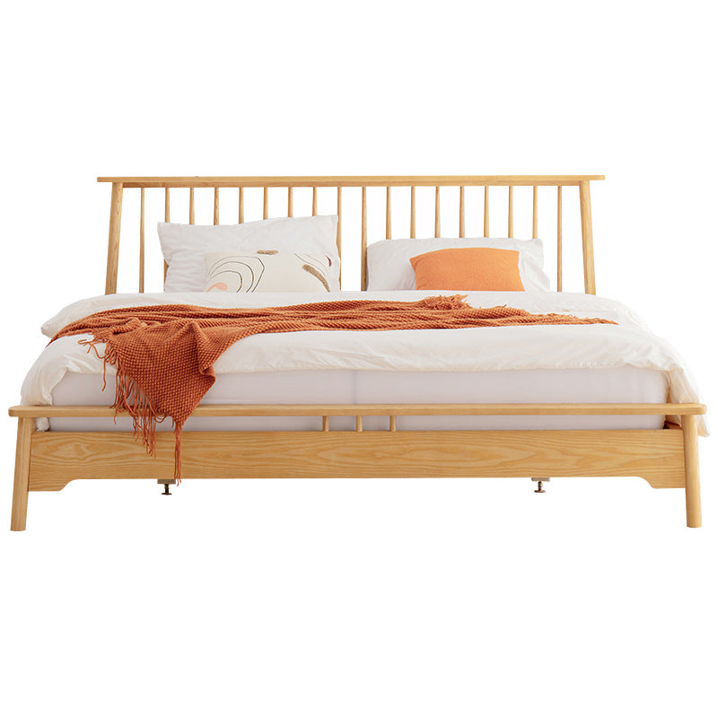 Letto a frammento aperto in legno massiccio letto standard di cenere contemporanea con gambe