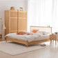 Letto a frammento aperto in legno massiccio letto standard di cenere contemporanea con gambe