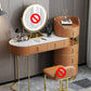 15.74" Wide Vanity Tables Stone Makeup Table with 6 Storage Drawers