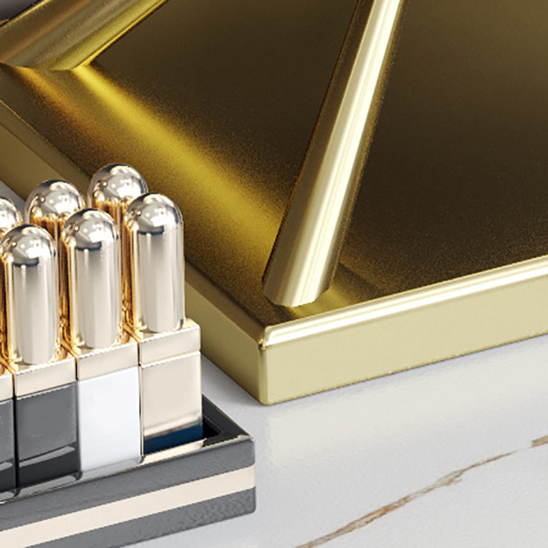 15.74" Wide Vanity Tables Stone Makeup Table with 6 Storage Drawers