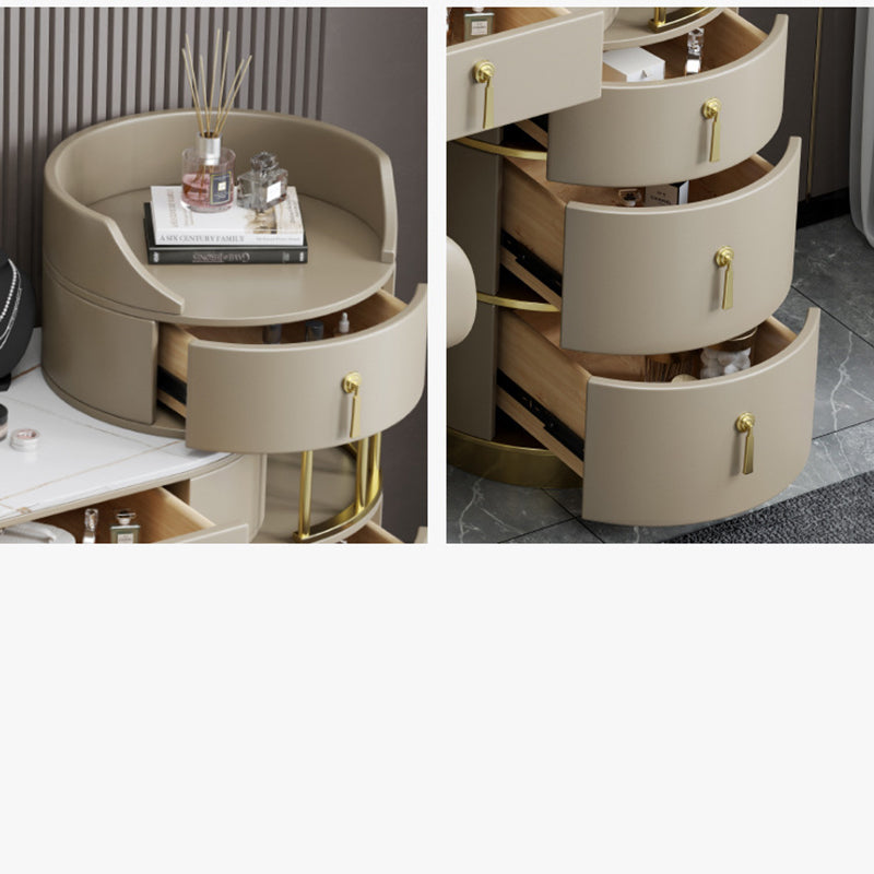 15.74" Wide Vanity Tables Stone Makeup Table with 6 Storage Drawers