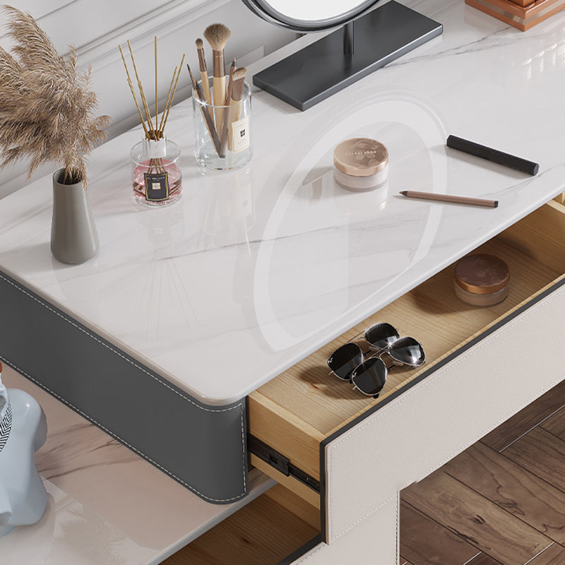 Zeitgenössischer Kiefern Make -up Eitelkeitstisch mit Schubladen Eitelkeit Make -up -Tisch Set