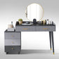 Gray Makeup Table with 5 Storage Drawers 19.68" Wide Vanity Tables Clearhalo 'Bedroom Furniture' 'furn' 'furn_makeup_vanities' 'Furniture' 'Makeup Vanities' 'makeup_vanities' 6490620