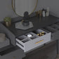 Gray Makeup Table with 5 Storage Drawers 19.68" Wide Vanity Tables Clearhalo 'Bedroom Furniture' 'furn' 'furn_makeup_vanities' 'Furniture' 'Makeup Vanities' 'makeup_vanities' 6490624