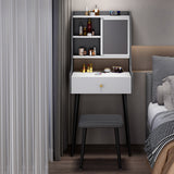 Tavolo da trucco con 1 cassetto e specchio da 17,12 "tavoli da vanità