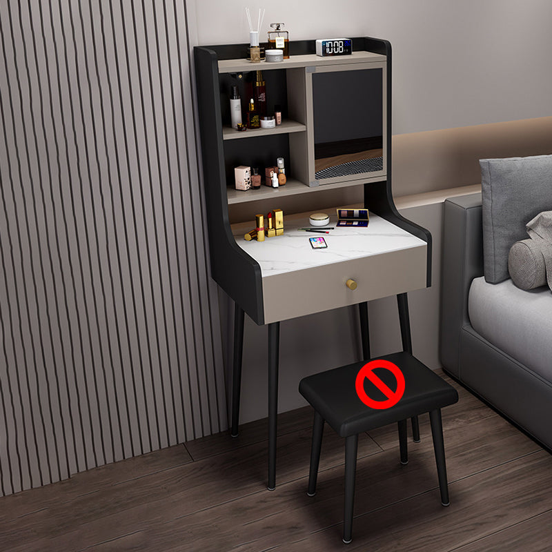 Tavolo da trucco con 1 cassetto e specchio da 17,12 "tavoli da vanità