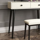 Wood White Makeup Table with 2 Drawers 15.74" Wide Vanity Tables for Bedroom Clearhalo 'Bedroom Furniture' 'furn' 'furn_makeup_vanities' 'Furniture' 'Makeup Vanities' 'makeup_vanities' 6490664
