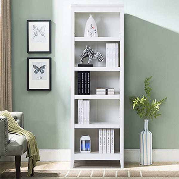 Mid-Century Modern 5 Tier Chest 72" Tall Solid Wood Storage Chest 23.5"L x 14"W x 72"H White Clearhalo 'Cabinets & Chests' 'cabinets_chests' 'furn' 'furn_cabinets_chests' 'Furniture' 'Living Room Furniture' 6490694