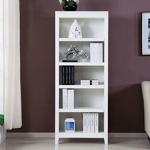 Mid-Century Modern 5 Tier Chest 72" Tall Solid Wood Storage Chest 28"L x 14"W x 72"H White Clearhalo 'Cabinets & Chests' 'cabinets_chests' 'furn' 'furn_cabinets_chests' 'Furniture' 'Living Room Furniture' 6490703