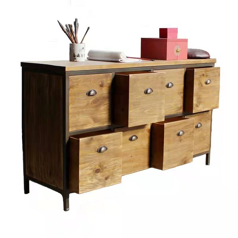 29.5" Tall Solid Wood Apothecary Accent Chest Rectangular Storage Cabinet with Drawers Clearhalo 'Cabinets & Chests' 'cabinets_chests' 'furn' 'furn_cabinets_chests' 'Furniture' 'Living Room Furniture' 6490710