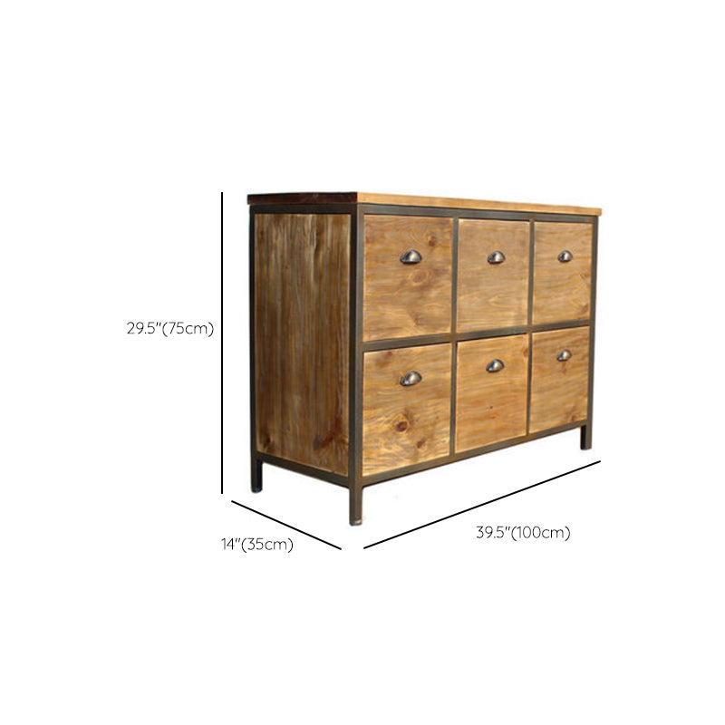 29.5" Tall Solid Wood Apothecary Accent Chest Rectangular Storage Cabinet with Drawers Clearhalo 'Cabinets & Chests' 'cabinets_chests' 'furn' 'furn_cabinets_chests' 'Furniture' 'Living Room Furniture' 6490722