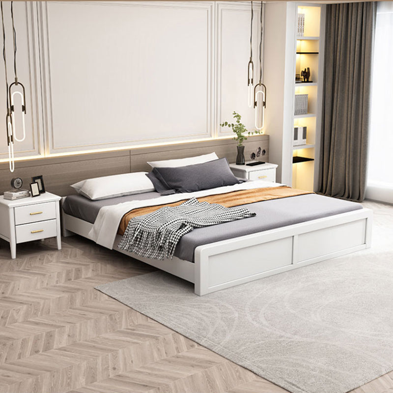 Mident secolo moderno piattaforma bianca piattaforma piattaforma in legno massiccio