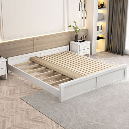 Mident secolo moderno piattaforma bianca piattaforma piattaforma in legno massiccio