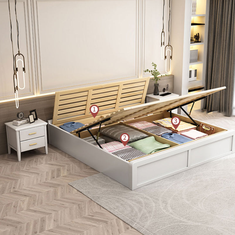 Mident secolo moderno piattaforma bianca piattaforma piattaforma in legno massiccio