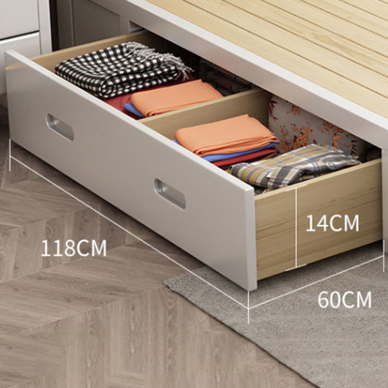 Mident secolo moderno piattaforma bianca piattaforma piattaforma in legno massiccio