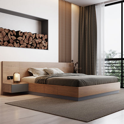 Brown Panel Bed Lift Up Storage Standard Rectangular Panel Bed California King Bed & Mattress Clearhalo 'Bedroom Furniture' 'Beds' 'furn' 'furn_beds' 'Furniture' 6490758