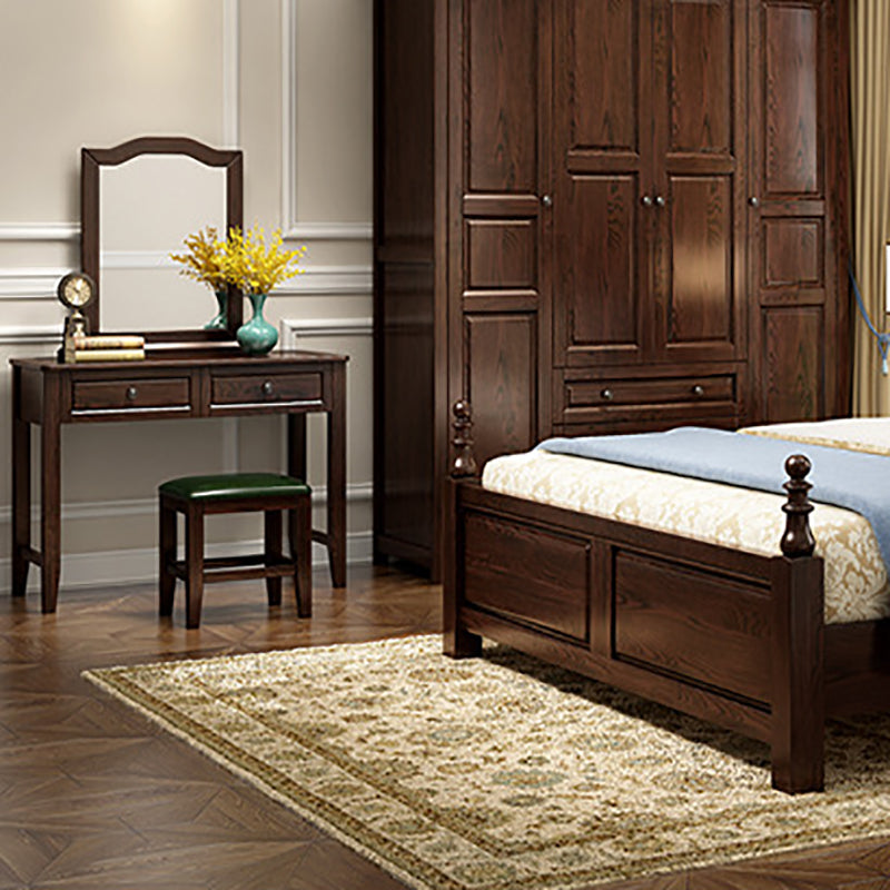 18.50" Wide Solid Wood Vanity Set with Mirror and Drawer Traditional Make-up Vanity