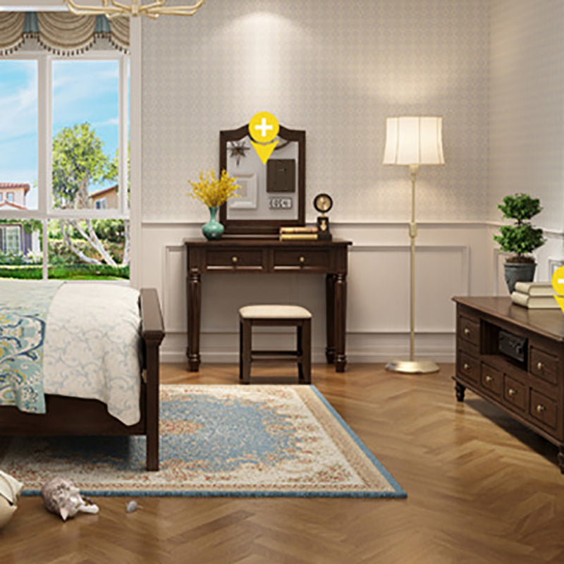 18.50" Wide Solid Wood Vanity Set with Mirror and Drawer Traditional Make-up Vanity