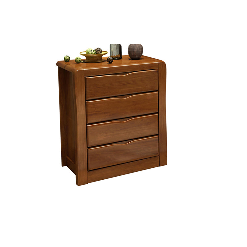 Mid-Century Modern Accent Chest with Drawers in Brown Rubberwood 4 Clearhalo 'Cabinets & Chests' 'cabinets_chests' 'furn' 'furn_cabinets_chests' 'Furniture' 'Living Room Furniture' 6490859