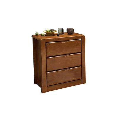 Mid-Century Modern Accent Chest with Drawers in Brown Rubberwood 3 Clearhalo 'Cabinets & Chests' 'cabinets_chests' 'furn' 'furn_cabinets_chests' 'Furniture' 'Living Room Furniture' 6490860
