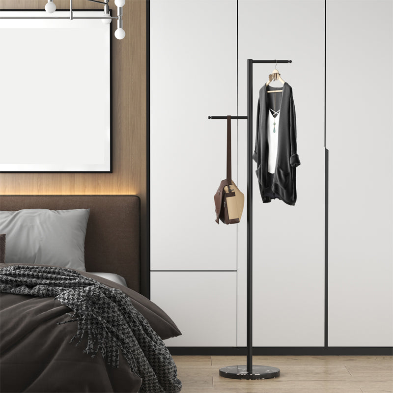 Creative Metal Clothes Hanger Round Marble Bottom Coat Rack for Bedroom Clearhalo 'Entry & Mudroom Furniture' 'furn' 'furn_hall_tree_coat_racks' 'Furniture' 'Hall Trees & Coat Racks' 'hall_tree_coat_racks' 6491042