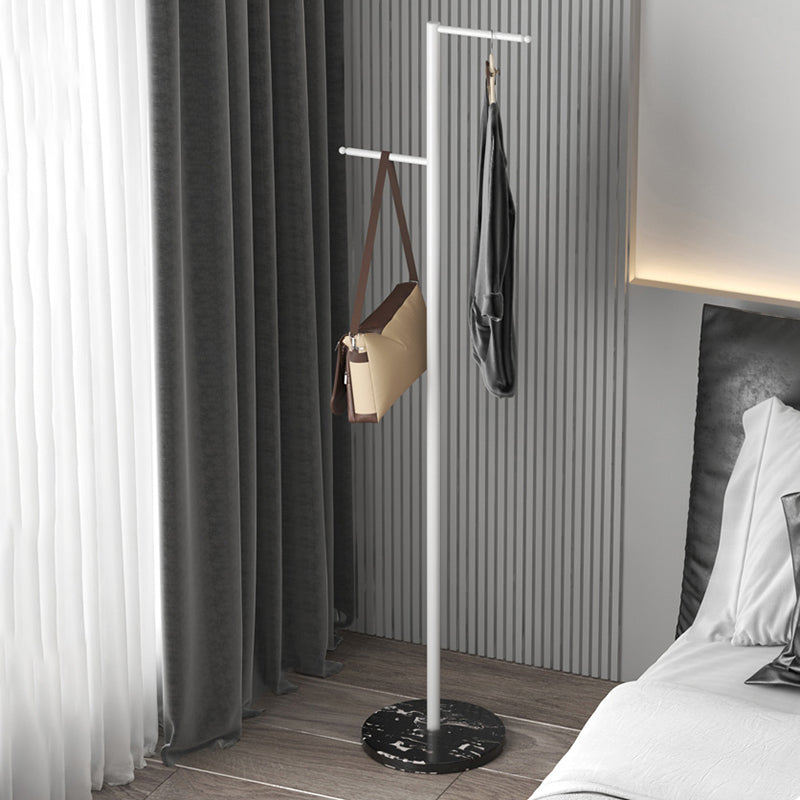 Creative Metal Clothes Hanger Round Marble Bottom Coat Rack for Bedroom Clearhalo 'Entry & Mudroom Furniture' 'furn' 'furn_hall_tree_coat_racks' 'Furniture' 'Hall Trees & Coat Racks' 'hall_tree_coat_racks' 6491044