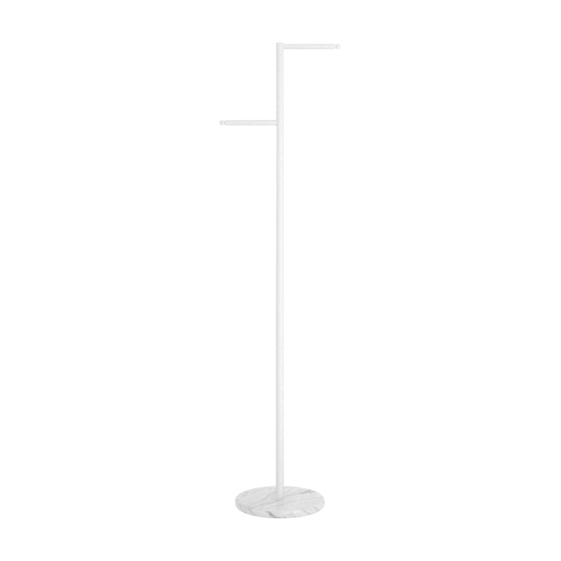 Creative Metal Clothes Hanger Round Marble Bottom Coat Rack for Bedroom White Clearhalo 'Entry & Mudroom Furniture' 'furn' 'furn_hall_tree_coat_racks' 'Furniture' 'Hall Trees & Coat Racks' 'hall_tree_coat_racks' 6491045